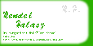 mendel halasz business card